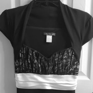 Black and ivory colored dress